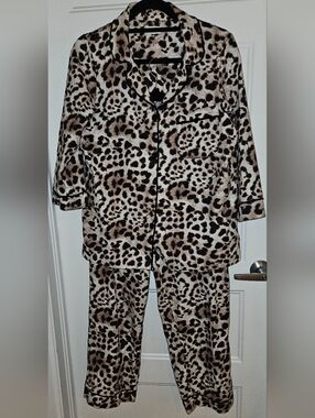 BedHead Leopard Print Pajama Set - Brown/Black/Cream